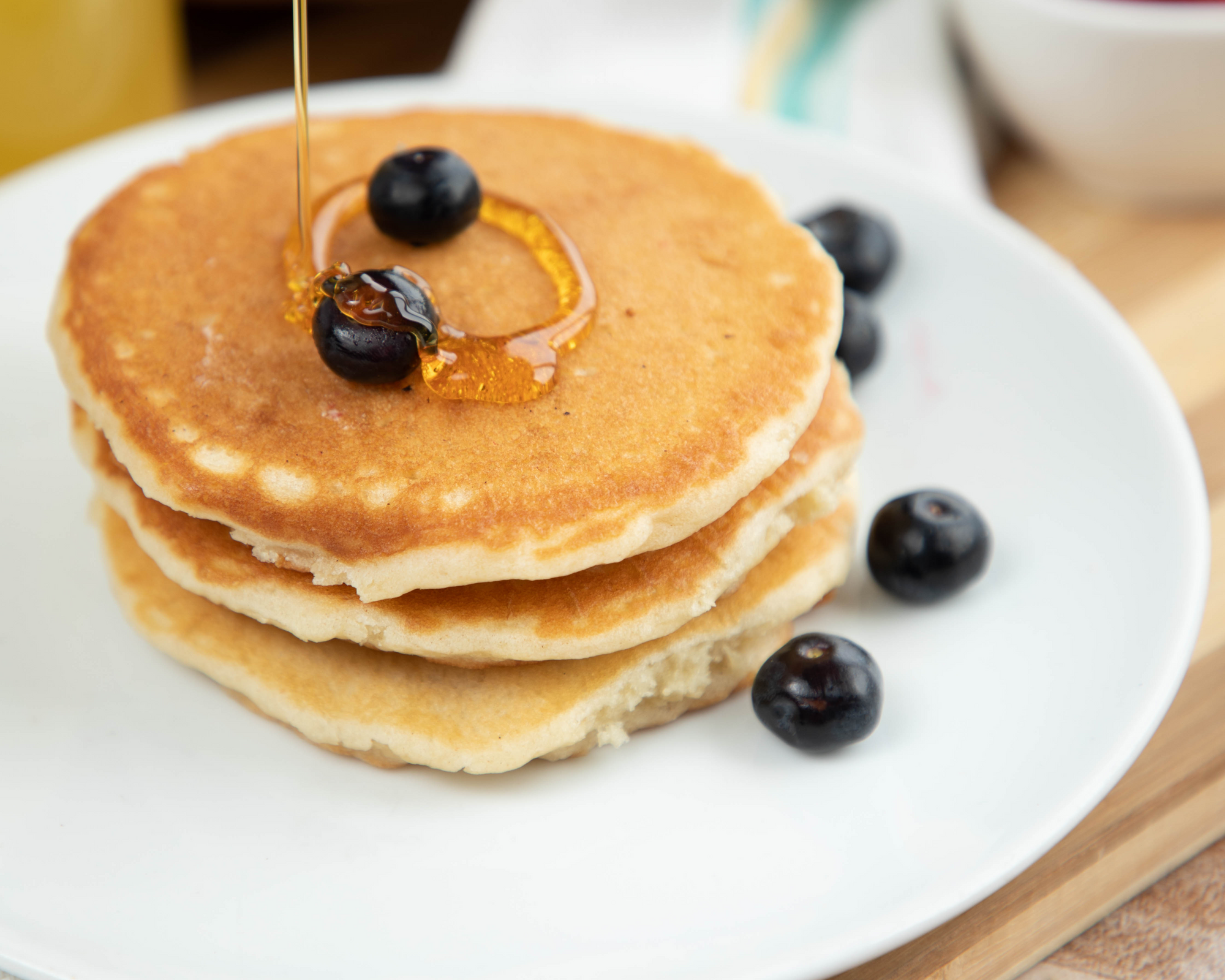 Keto pancakes with syrup