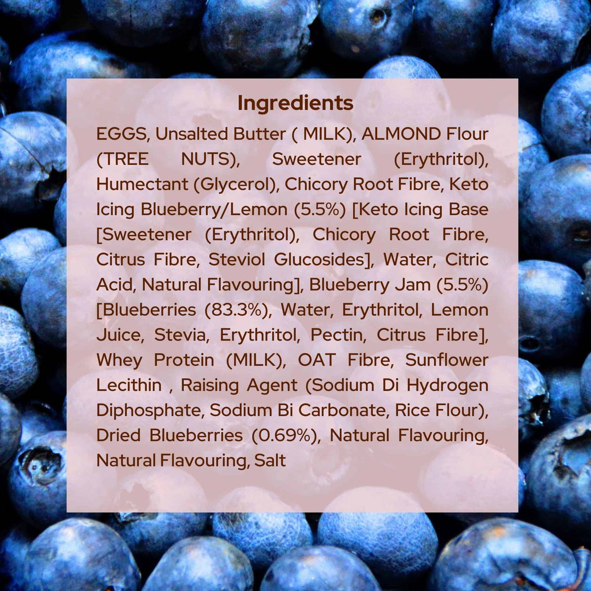Blueberry Lemon Sugar Free Cake Ingredients List